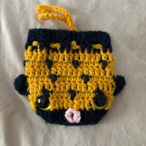 Crochet puffer fish coin pouch